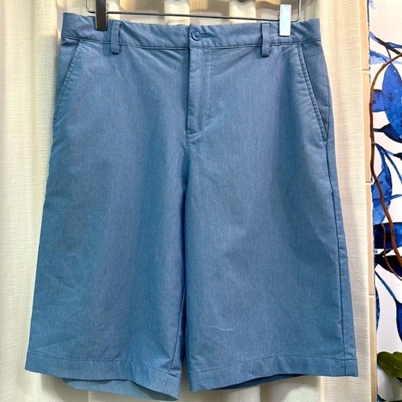 Boys Slazenger Polyester and Spandex Blue Flat Front Golf Shorts Size XL - Picture 2 of 6